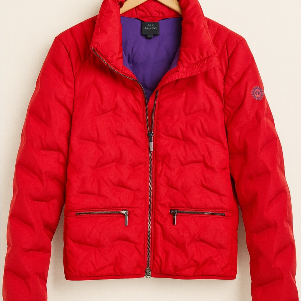 Armani Exchange Red Bomber Jacket